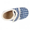 SQUARE Wool design fall-winter Kids home bootie shoes laceless.
