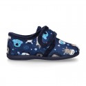 ANIMALS Wool design fall-winter Kids home shoes laceless.