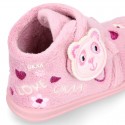 Little kids OKAA BEAR design wool cotton home bootie shoes laceless.