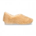 TEDDY type Wool Kids closed home shoes.