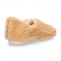 TEDDY type Wool Kids closed home shoes.
