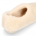 TEDDY type Wool Kids closed home shoes.