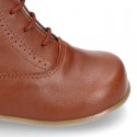 Girls Pascuala style ankle boots in TAN Nappa leather.