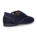 Autumn winter CROCO canvas Kids LACES UP shoes with ties closure.