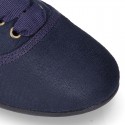Autumn winter CROCO canvas Kids LACES UP shoes with ties closure.