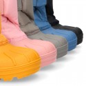 Little Kids rain boots APRESKI style with wool knit lining.