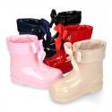 BIMBI BOW Rain boots with adjustable neck for little kids.