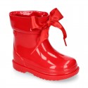 BIMBI BOW Rain boots with adjustable neck for little kids.