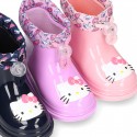 Little HELLO KITTY Rain boots with adjustable neck for little kids.