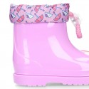 Little HELLO KITTY Rain boots with adjustable neck for little kids.