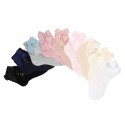 COTTON OPENWORK SHORT SOCKS WITH BOW BY CONDOR