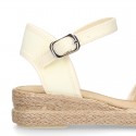 Special Girl CEREMONY espadrille shoes with laces and little wedge design.