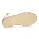 Special Girl CEREMONY espadrille shoes with laces and little wedge design.