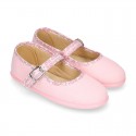 Cotton canvas Stylized Girl Mary Jane shoes combined with LIBERTY design canvas.