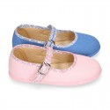 Cotton canvas Stylized Girl Mary Jane shoes combined with LIBERTY design canvas.