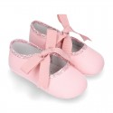 COTTON canvas Little Mary Janes angel style for babies with LIBERTY design.