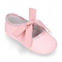 COTTON canvas Little Mary Janes angel style for babies with LIBERTY design.