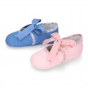 COTTON canvas Little Mary Janes angel style for babies with LIBERTY design.