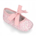 LIBERTY LONDON cotton canvas Little Mary Janes angel style for babies.