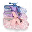 LIBERTY LONDON cotton canvas Little Mary Janes angel style for babies.