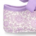 LIBERTY LONDON cotton canvas Little Mary Janes angel style for babies.