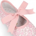 LIBERTY LONDON cotton canvas Little Mary Janes angel style for babies.