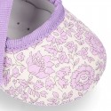 LIBERTY LONDON cotton canvas Little Mary Janes angel style for babies.
