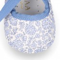 LIBERTY LONDON cotton canvas Little Mary Janes angel style for babies.