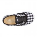 BLACK Cotton canvas Kids Bamba shoes with VICHY SQUARE design.