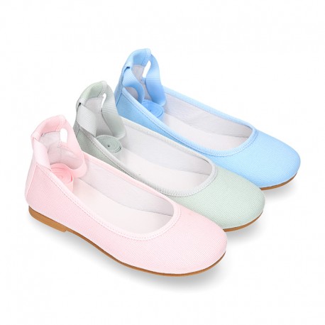 LINEN COTTON CEREMONY Girl Ballet flats dancer style.