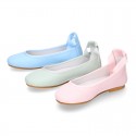 LINEN COTTON CEREMONY Girl Ballet flats dancer style.