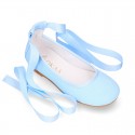 LINEN COTTON CEREMONY Girl Ballet flats dancer style.