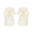 BABY WARM COTTON BOOTIES WITH BOW BY CONDOR.