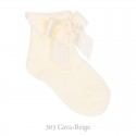 BABY WARM COTTON BOOTIES WITH BOW BY CONDOR.