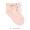 BABY WARM COTTON BOOTIES WITH BOW BY CONDOR.