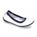 Stretch Girl ballet flat shoes in Washable Nappa leather.