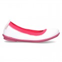 Stretch Girl ballet flat shoes in Washable Nappa leather.