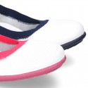 Stretch Girl ballet flat shoes in Washable Nappa leather.