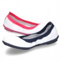 Stretch Girl ballet flat shoes in Washable Nappa leather.