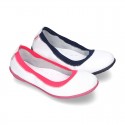 Stretch Girl ballet flat shoes in Washable Nappa leather.