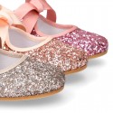 SOFT GLITTER little Girl Mary Jane shoes angel style in fashion colors.