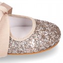 SOFT GLITTER little Girl Mary Jane shoes angel style in fashion colors.