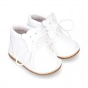 Little bear safari style boots in WHITE patent leather.