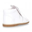 Little bear safari style boots in WHITE patent leather.