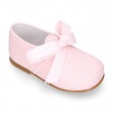 CEREMONY LINEN Laces up shoes for little kids in pastel colors.