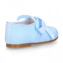 CEREMONY LINEN Laces up shoes for little kids in pastel colors.