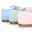 CEREMONY LINEN Laces up shoes for little kids in pastel colors.