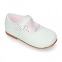 CEREMONY LINEN Little Girl Mary Jane shoes in pastel colors.