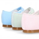 CEREMONY LINEN Little Girl Mary Jane shoes in pastel colors.