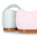 CEREMONY LINEN Little Girl Mary Jane shoes in pastel colors.